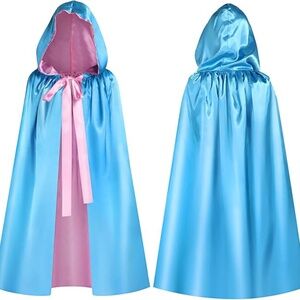 Women’s Blue Fairy Hooded Cloak Cosplay Cape